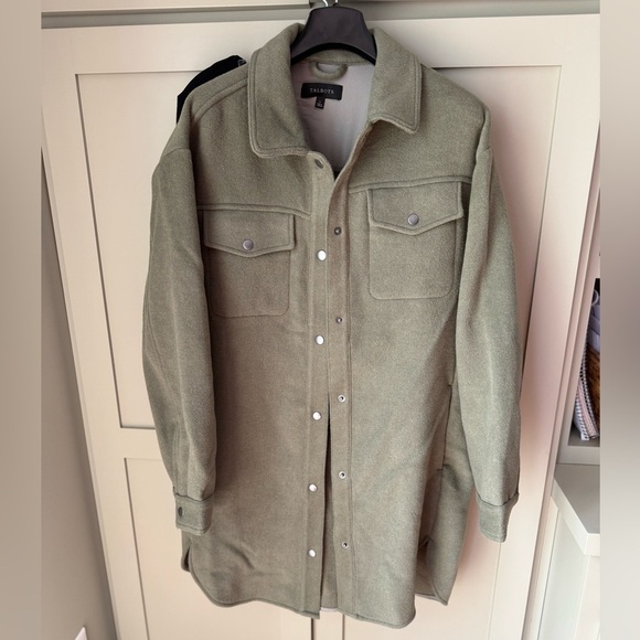 NWOT TALBOTS Sage/Olive Green Wool-Blend Shacket SZ L - Never Worn - Picture 10 of 16